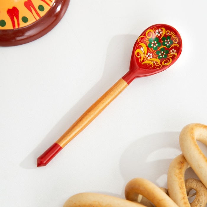 Ложка «Краснушка», чайная, хохлома, микс Ложка «Краснушка», чайная, хохлома, микс