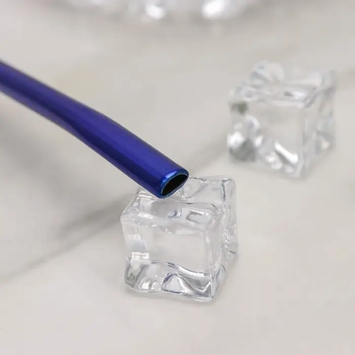 Ложка-бомбилья из нержавеющей стали для матэ, длина 17,5 см, цвет синий Ложка-бомбилья из нержавеющей стали для матэ, длина 17,5 см, цвет синий