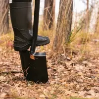 Лопата автомобильная, острая, L=83 см, металлический черенок, с ручкой, Greengo