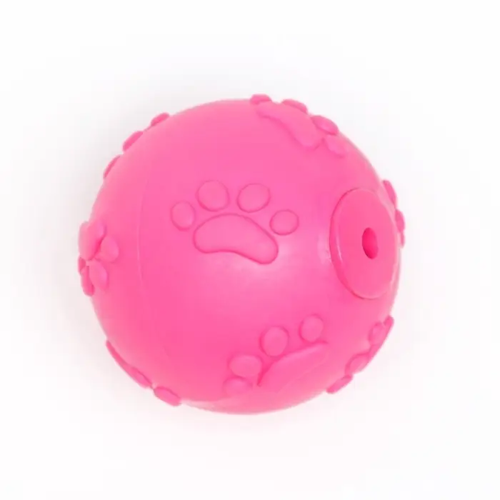 Игрушка для собак &laquo;Мяч-лапка&raquo;, 6 см, TPR, розовая