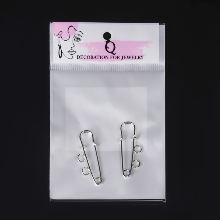 Булавка для подвесок PO-035 №01, (набор 2 шт.) 35×5 мм, цвет серебро Булавка для подвесок PO-035 №01, (набор 2 шт.) 35×5 мм, цвет серебро