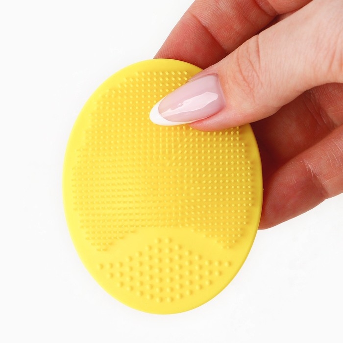 Силиконовый спонж для умывания в пакете  Силиконовый спонж для умывания в пакете "Праздничный" , 6.5 х 5 см