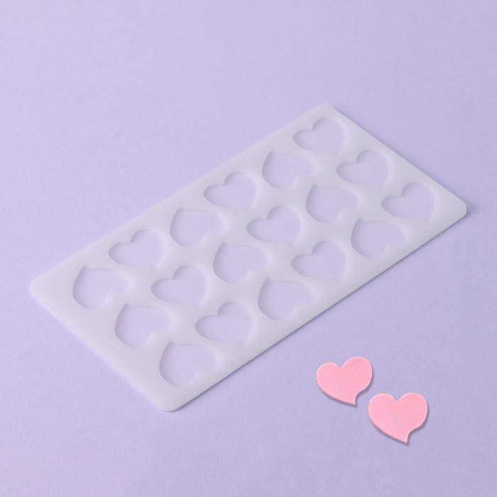 Форма для шоколада «Флирт», силикон, 18 ячеек, 21×11×0,3 см, цвет прозрачный