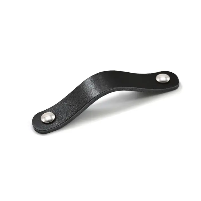 Ручка-скоба CAPPIO RSC010, кожа, м/о 96 мм, цвет черный