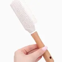 Расчёска массажная, 24&times;5 см, с деревянной ручкой