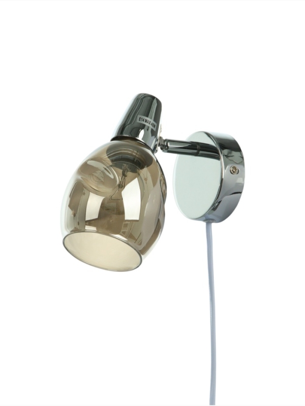 Спот "Аиша" 1хЕ14 40Вт хром 16х9х16 см