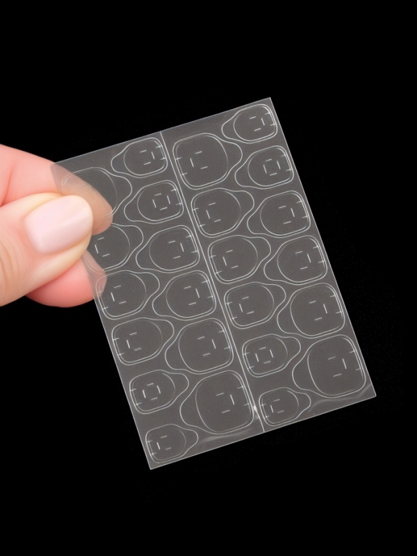 Клей стики для накладных ногтей, набор 6 листов, прозрачные