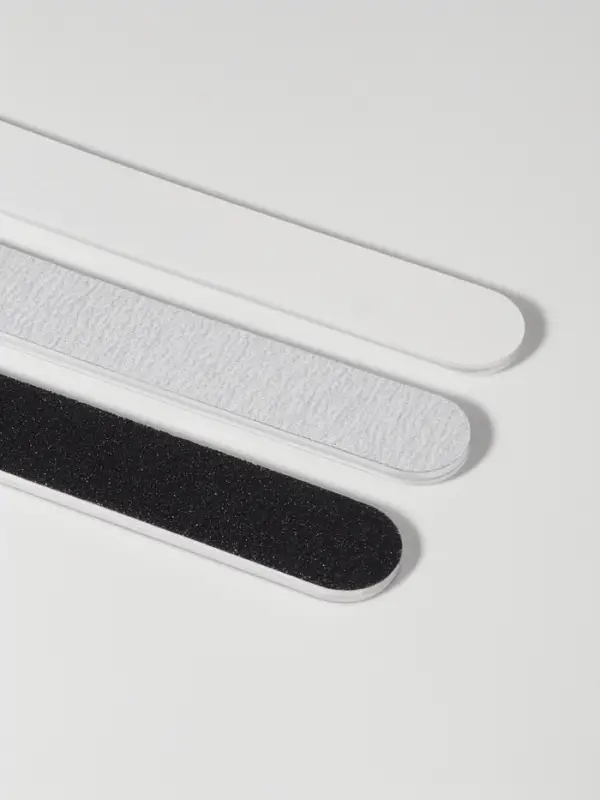 Набор пилок для ногтей, прямых, 100/180, 180/200, 200/240 грит, 18 см, 3 шт.