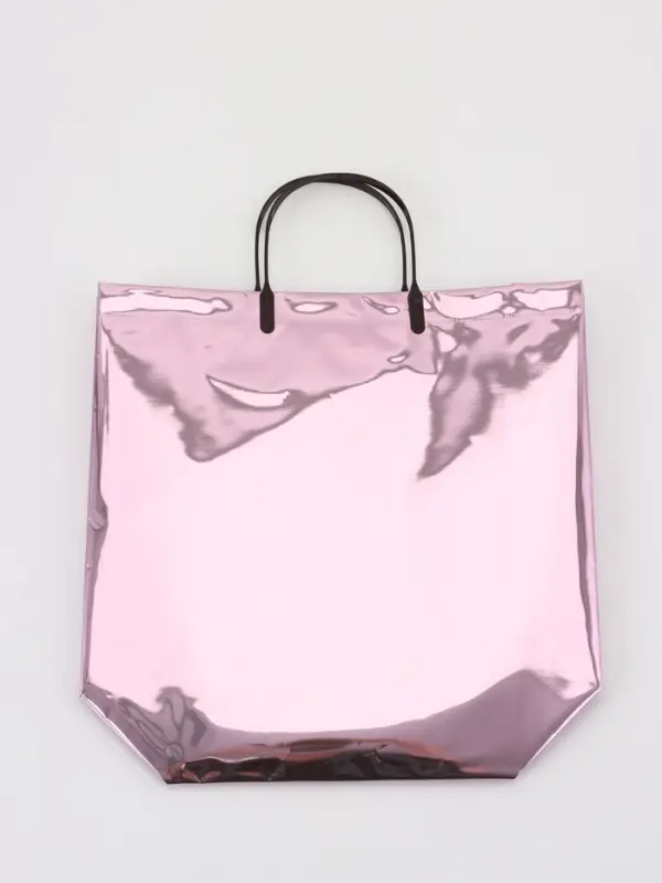 Пакет подарочный ПВХ, голография, розовый, пластиковая ручка, 32×28×11 см Пакет подарочный ПВХ, голография, розовый, пластиковая ручка, 32×28×11 см