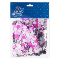 Конфетти «Круг» розовый МИКС, металлик, 1 см, 50 г