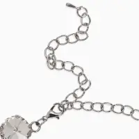 Колье &laquo;Драгоценность&raquo;, геометрия, белое в серебре, 32 см