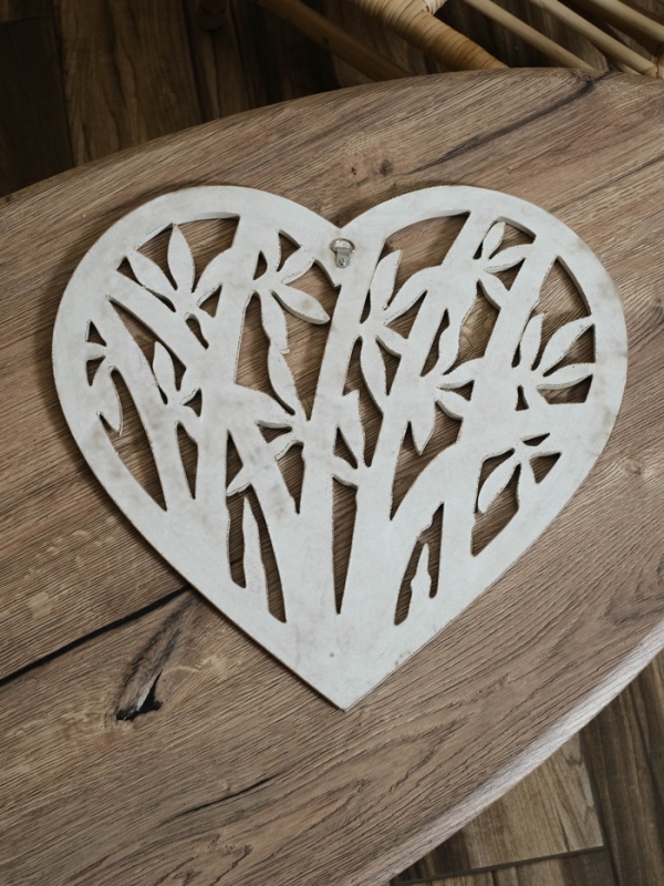 Панно резное МДФ "Сердце бамбук", 40х40х0,6 см