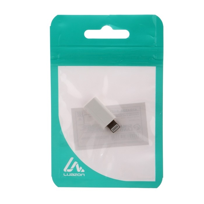 Переходник Luazon LE-016, с Type-C на Lightning, 1 шт, белый Переходник Luazon LE-016, с Type-C на Lightning, 1 шт, белый