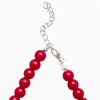 Бусы нить, шар №8, красные, L=43 см