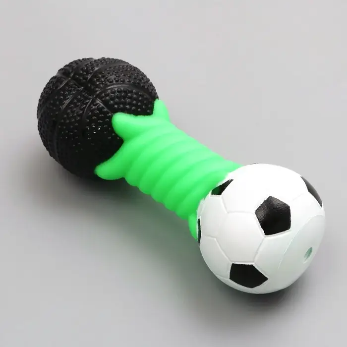 Игрушка пищащая для собак &laquo;Гантель большая&raquo;, усиленная, 19 см, цвет МИКС