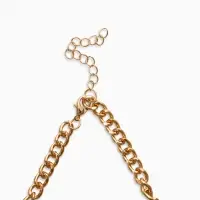 Цепь с подвесами "Вишня", цветная в золоте