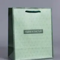Пакет подарочный ламинированный &laquo;Минимализм в деталях&raquo;, травяной, 18&times;22.3&times;10 см