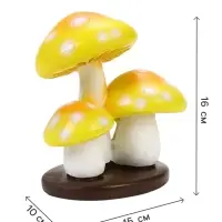 Садовая фигура из полистоуна &laquo;Жёлтый мухомор&raquo;, 15&times;10&times;16 см