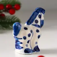 Фигурка фарфор гжель &laquo;Конь в яблоках&raquo;