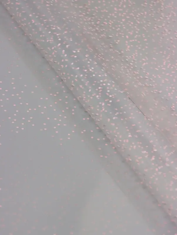 Пленка прозрачная с рисунком «Крупинки» Нежно-розовый 0.7×8.2±5%м