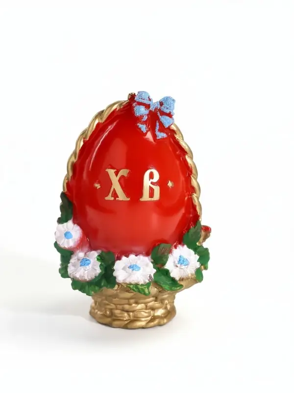 Свеча декоративная &laquo;Пасхальное яйцо в корзинке&raquo;, 7&times;10.5 см, 130 г
