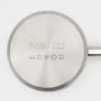 Ковш Hanna Kn&ouml;vell, 2 л, d=16, h=10 см, с крышкой, толщина стенки 0.8 мм, индукция, нержавеющая сталь