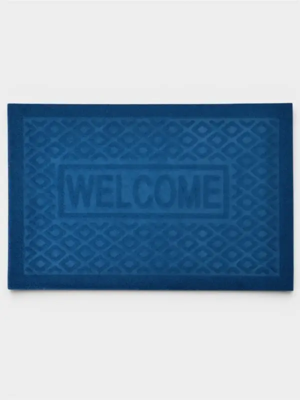 Коврик придверный Доляна Welcome, ромбы, влаговпитывающий, без окантовки, 38&times;58 см, цвет МИКС