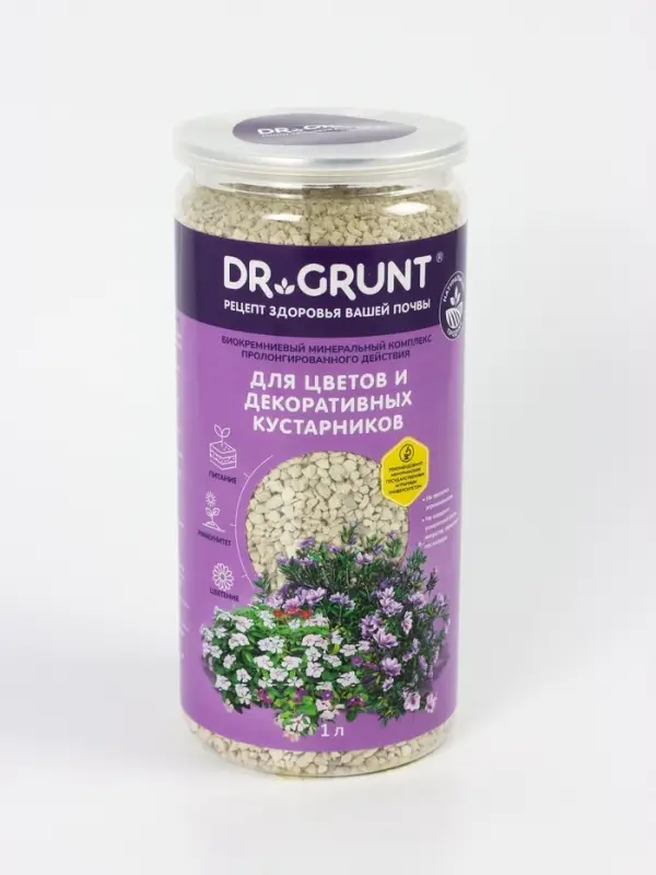 Удобрение минеральное для цветов и декаративных кустарников, Dr.Grunt, 700 г