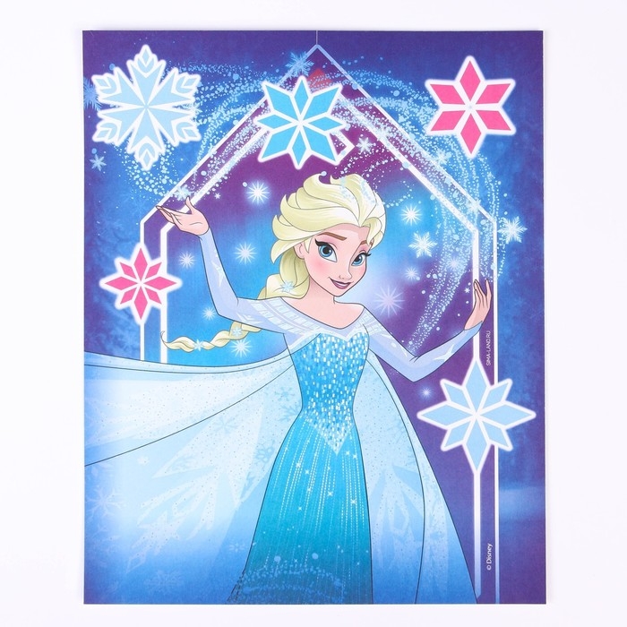 Набор для творчества: фреска песком с блёстками (9 цветов), Набор для творчества: фреска песком с блёстками (9 цветов), "Эльза", Холодное сердце