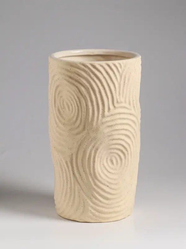 Ваза настольная керамика Ваза настольная керамика "Гуидо" 23х13 см, белый