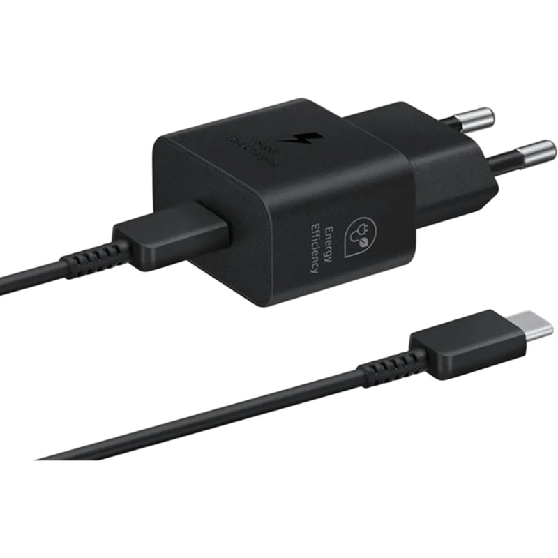 Зарядное устройство сетевое Samsung EP-T2510 25W Type-C  Black+cable