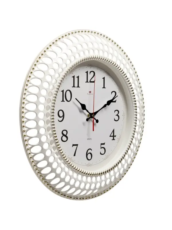 Часы настенные &laquo;Классика&raquo;, бесшумные, плавный ход, d=40 см, белые, от батарейки 1&times;АА