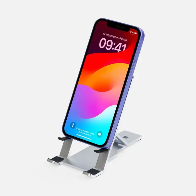 Подставка для смартфона Tactic, серебристая