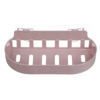 VETTA Classic Полка настенная овальная, пластик, 22x10x3 см, пудровый