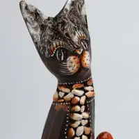 Фигура &laquo;Кошка&raquo;, 35 см, дерево