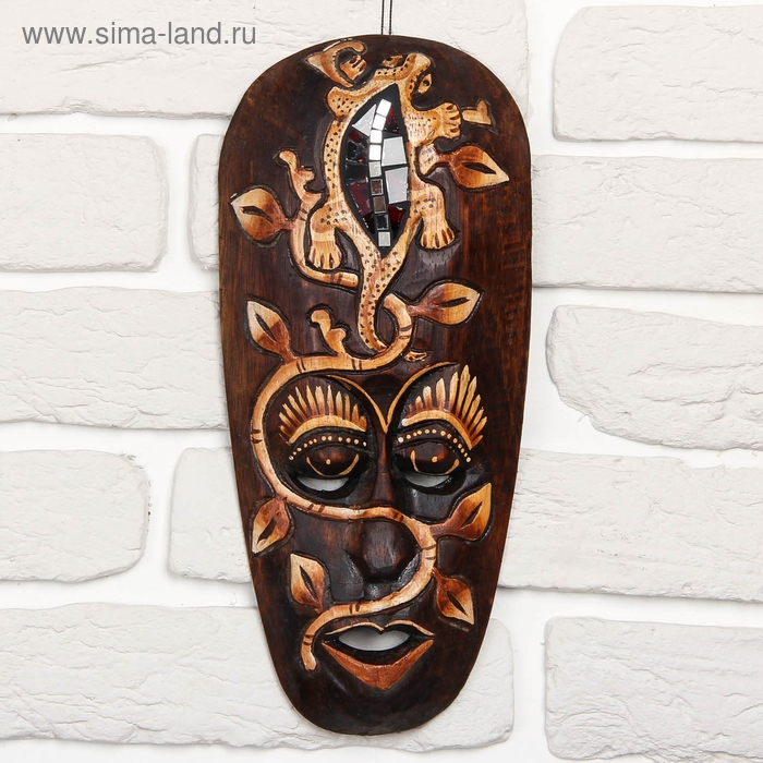 Маска дерево Маска дерево "Геккон" 30х13х2 см