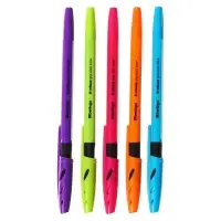 Ручка шариковая Berlingo. Tribase grip color zone, синий стержень, узел 0.7 мм, резиновый упор, МИКС