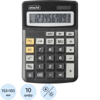 Калькулятор настольный КОМПАКТНЫЙ Attache ATC-777-10C 10-ти разрядныйчерн