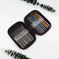 Набор крючков для вязания, d=0.6-6.5 мм, 12.5/15 см, 22 шт., МИКС