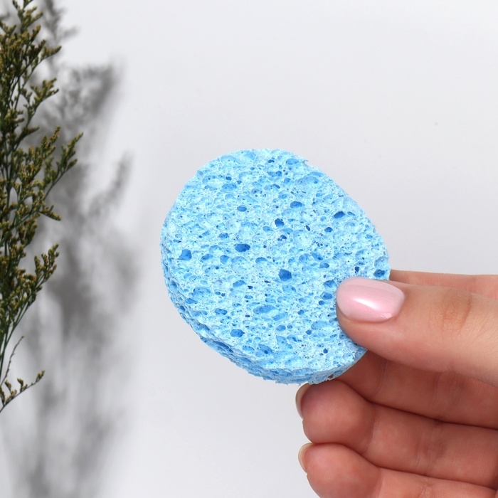 Набор спонжей для умывания «Мягкость», d = 5,8 см, 4 шт, разноцветный