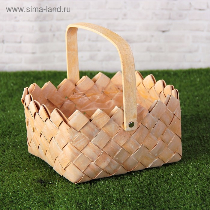 Набор корзин плетеных, 2  шт, лукошко, натуральный, 21×16×22 см, 17,5×12,5×17,5 см Набор корзин плетеных, 2  шт, лукошко, натуральный, 21×16×22 см, 17,5×12,5×17,5 см