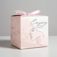 Коробка подарочная складная, упаковка, «Enjoy», 12 х 12 х 12 см