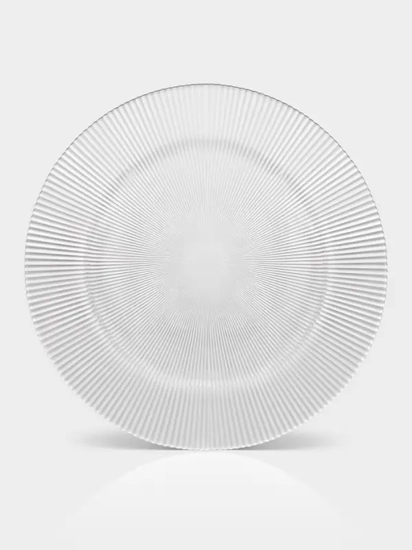 Тарелка стеклянна "Грани", 32,5х1,5 см