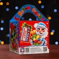 Подарочная новогодняя коробка «Изумрудная парочка» , кубик большой 12×12×12 см