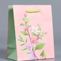 Пакет подарочный "Нежный комплимент" ламинированый 11,5 х 14,5 х 6,5 см