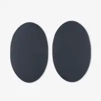 Заплатки для одежды, 15.5&times;9.5 см, термоклеевые, 2 шт., тёмно-серые