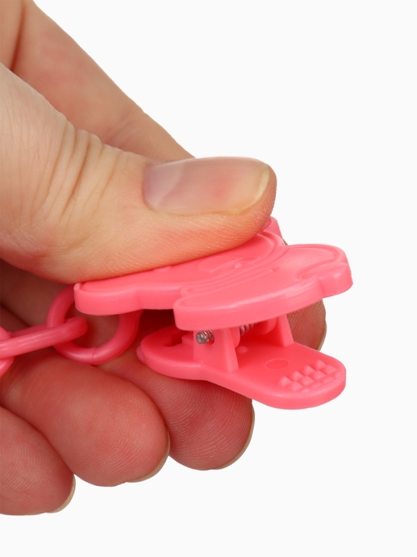 Пустышка классическая, с держателем, +0мес., цвет розовый Пустышка классическая, с держателем, +0мес., цвет розовый