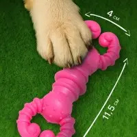 Игрушка для собак резиновая &laquo;Гантель-крабы&raquo;, TPR, 11.5&times;2 см, розовая