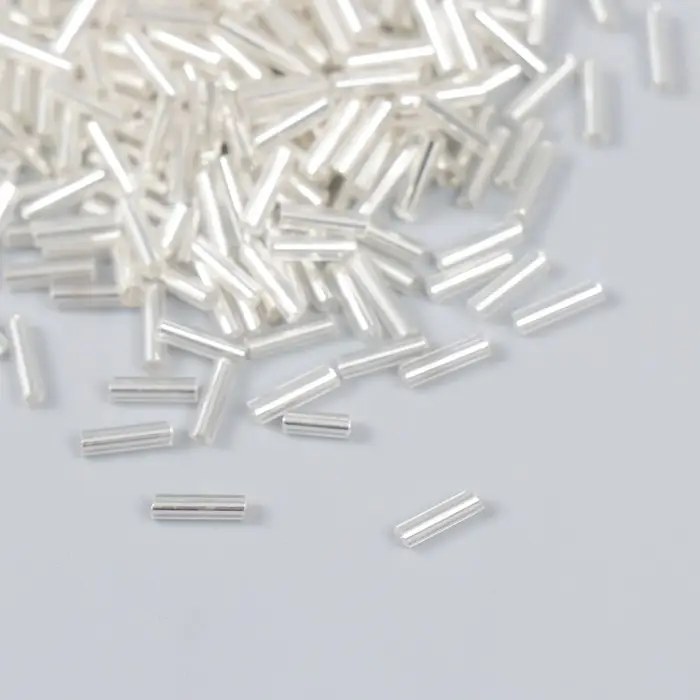 Бисер  Бисер "Zlatka" стеклярус 10 г, размер 3", 6 мм, №0021 прозрачный 93"78543"