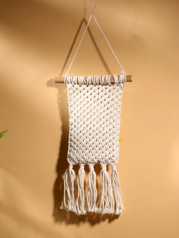 Кармашек текстильный, подвесной, 22&times;50 см, белый